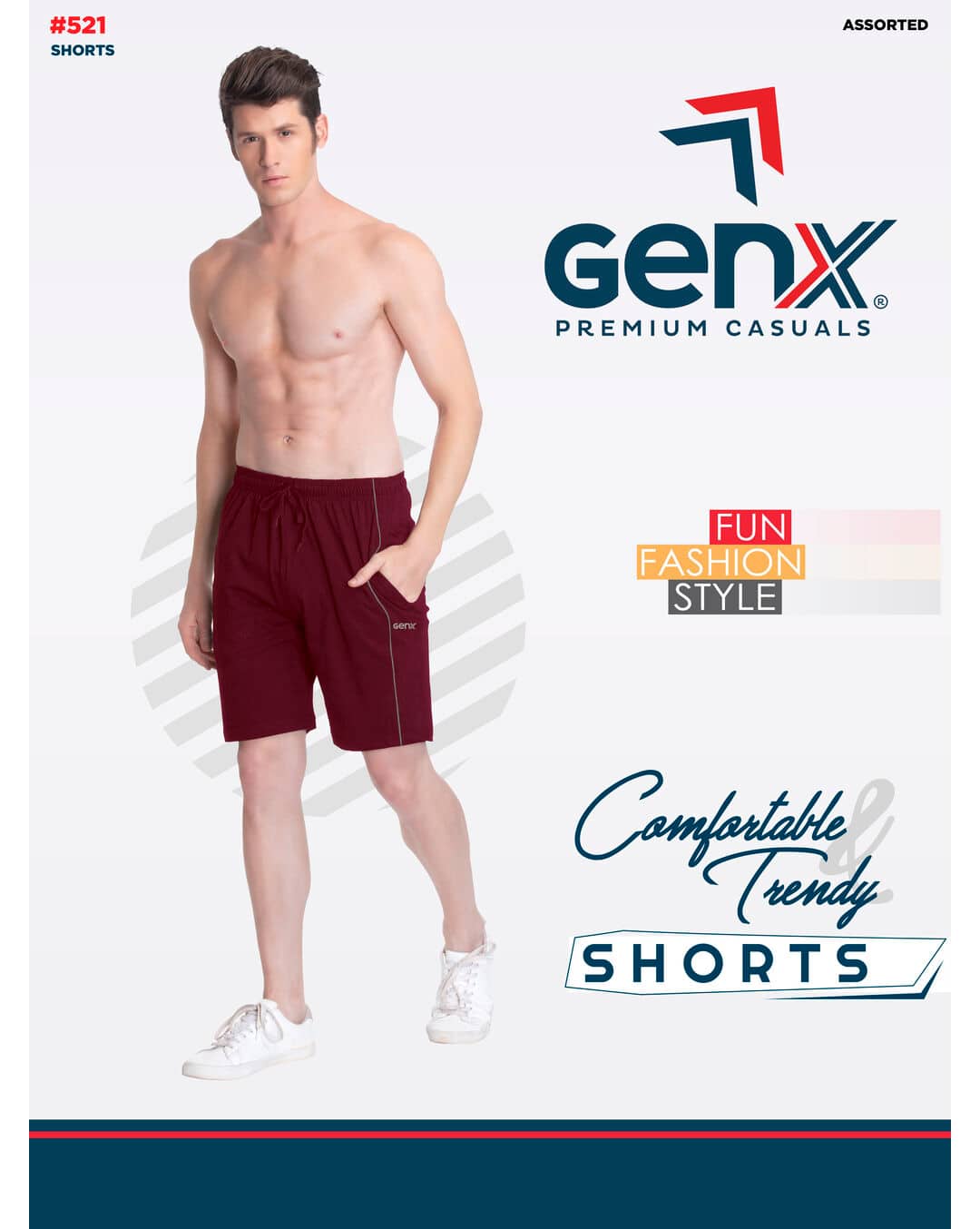 Polyester Cotton Solid Shorts
